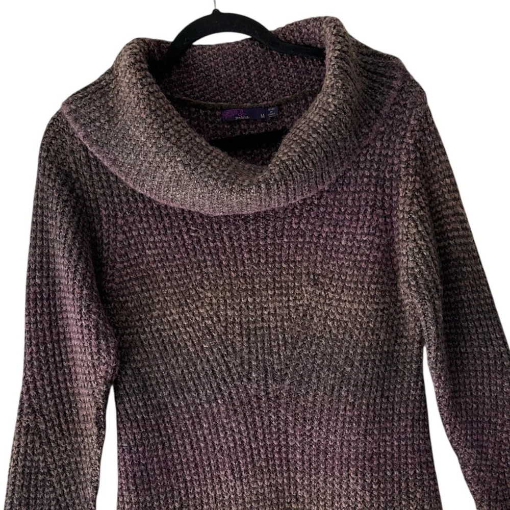 PRANA | HUNTER PLUM TUNIC SWEATER OVERSIZED TURTLENECK NECK CHUNKY KNIT | MEDIUM